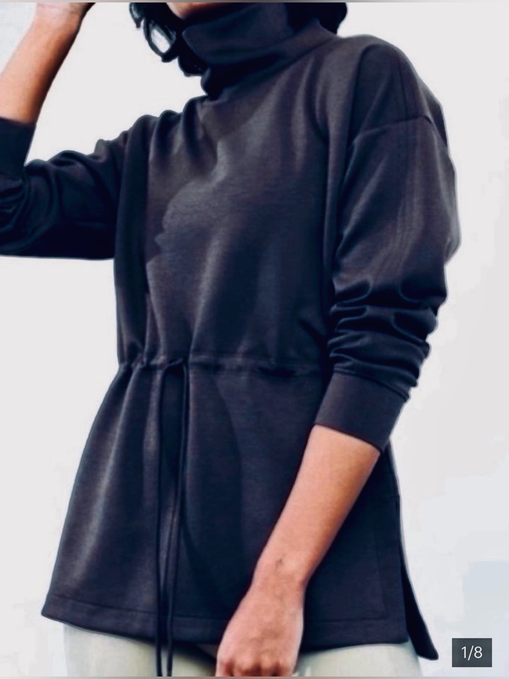 * New Athleta Allure Cinch Turtleneck Sweatshirt Pullover Top SZ Small $119 *